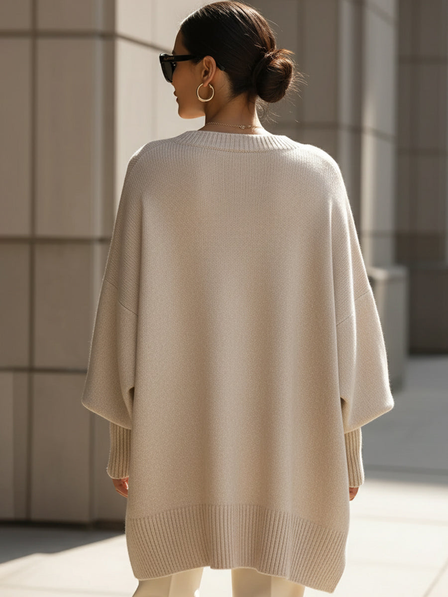 Lesley – Oversized Draped Knit Sweater