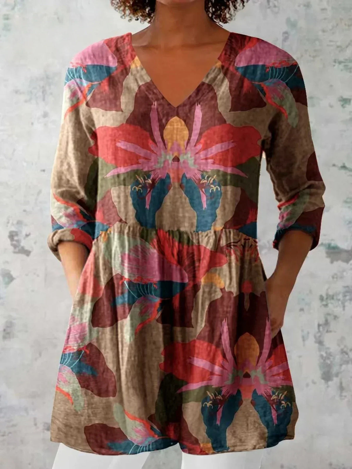 Ellie | Floral Doll Neck Top