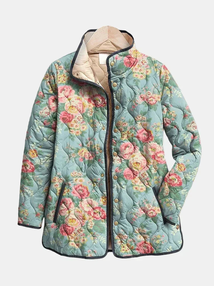Glenda – Quilted Floral Print Jacket