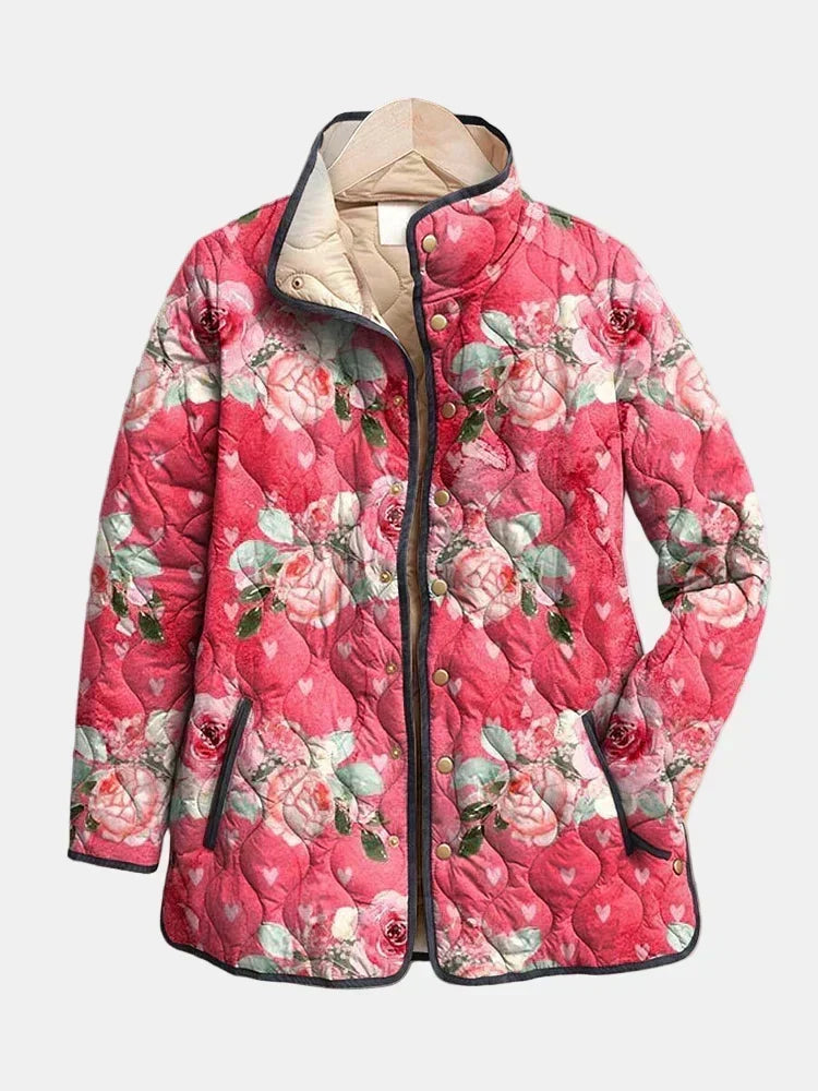 Idelle – Floral Print Quilted Jacket