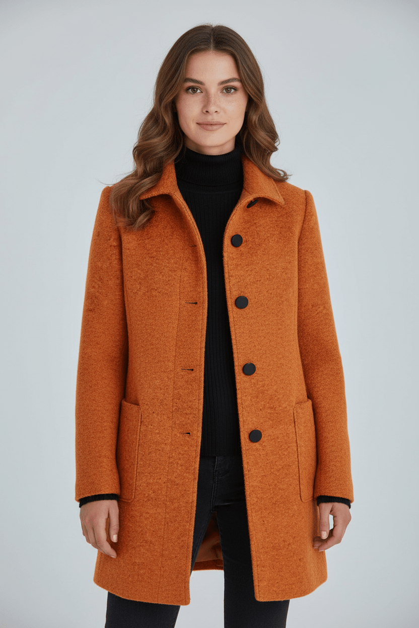 Heather β Tailored Stand-Collar Overcoat