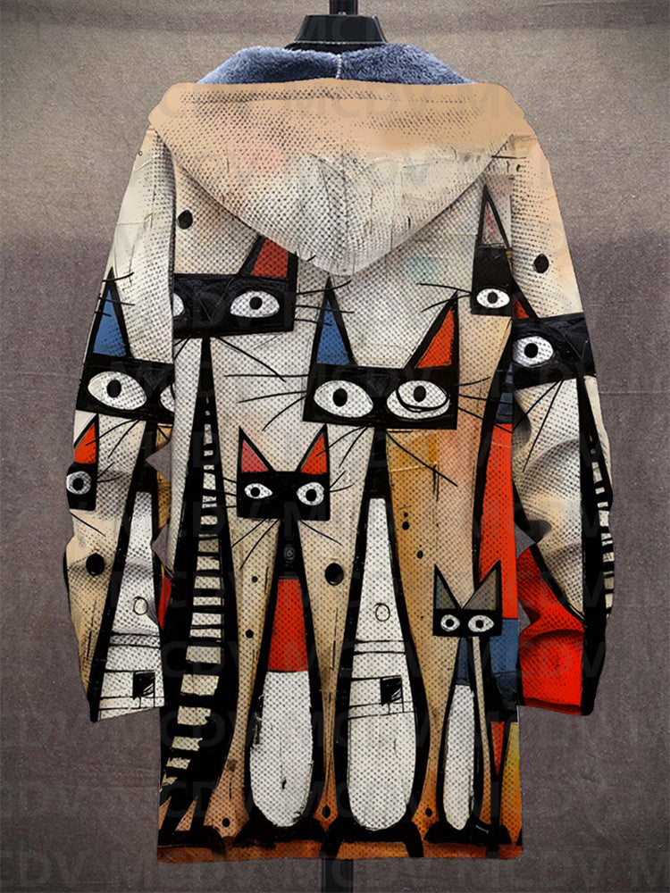 Doris – Fleece-Lined Artistic Hooded Coat
