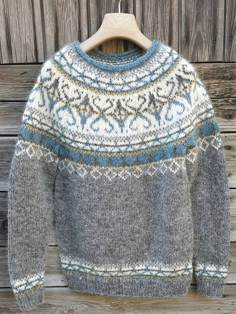 Willa – Nordic Yoke Knit Sweater