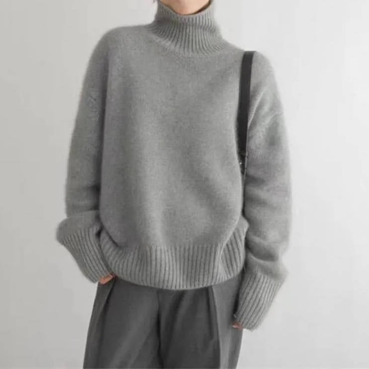 Nicole – Turtleneck Knit Oversized Sweater