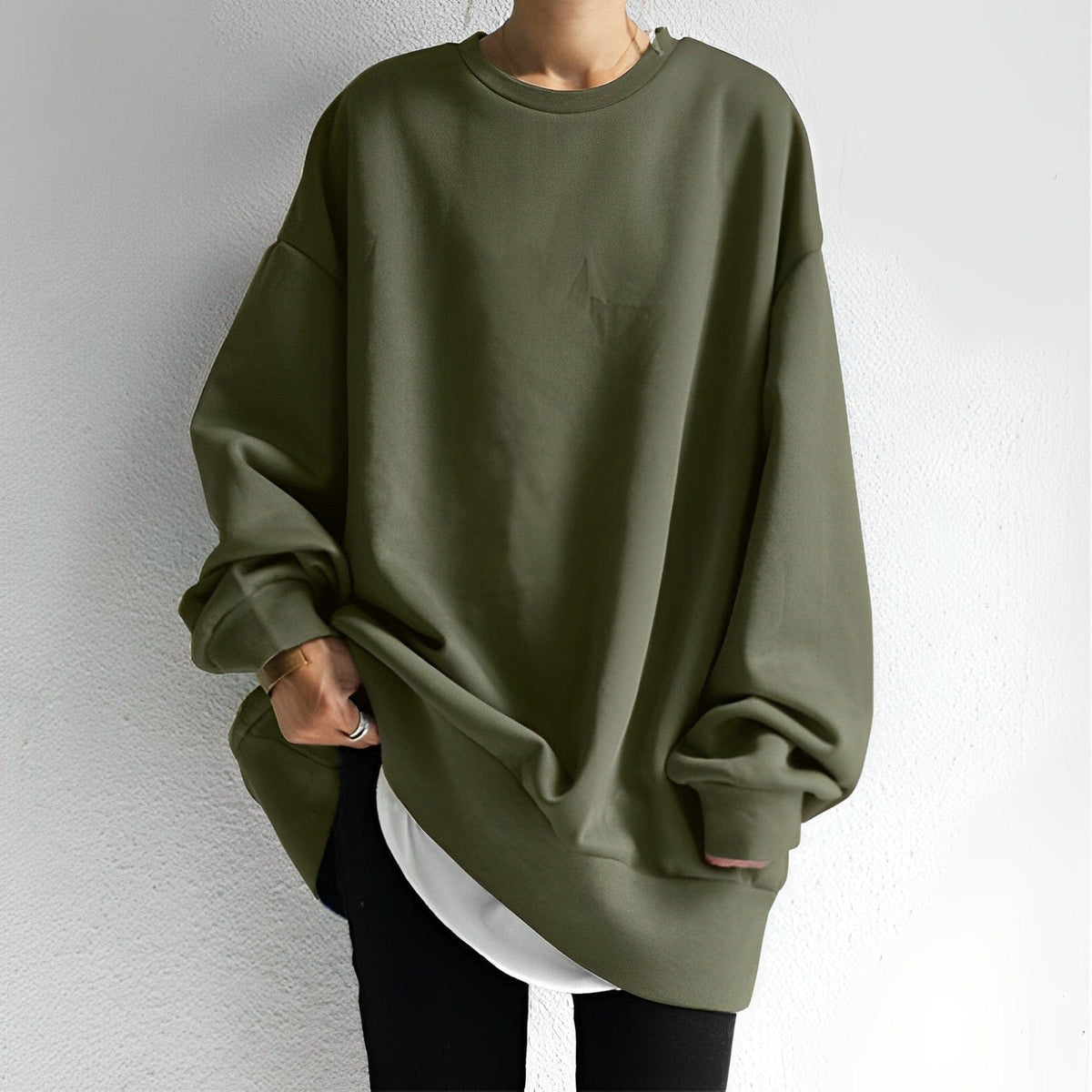 Angela β Oversized Relaxed Crewneck Sweatshirt