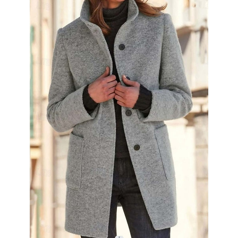 June β Tailored Stand-Collar Coat