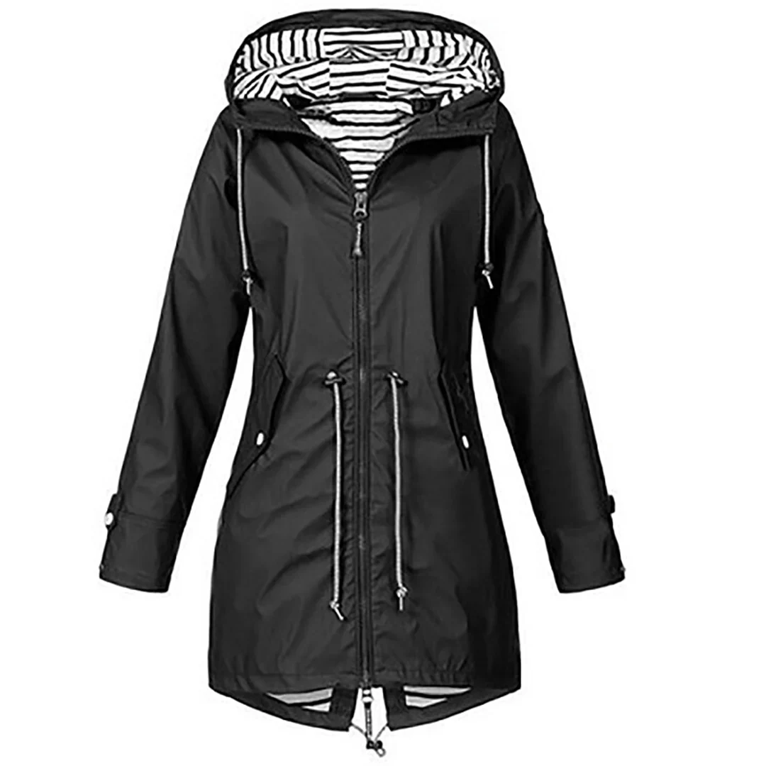 Janet – Hooded Rain Jacket with Flattering Fit