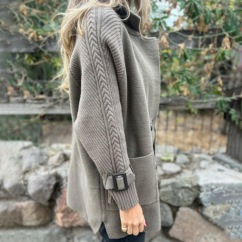 Danielle β Knit Sleeve Double-Breasted Jacket
