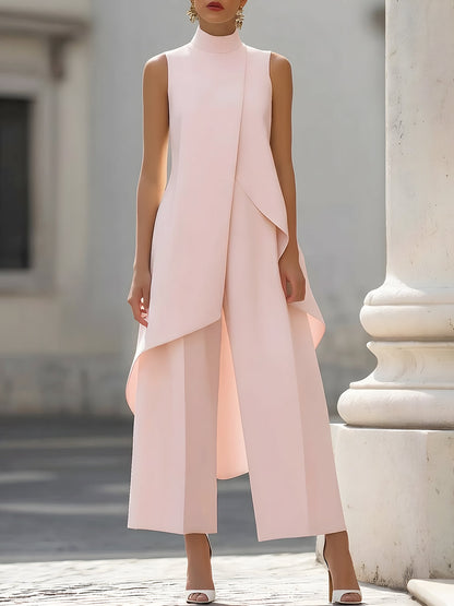 Rosemary – Sleeveless Turtleneck Wide-Leg Set