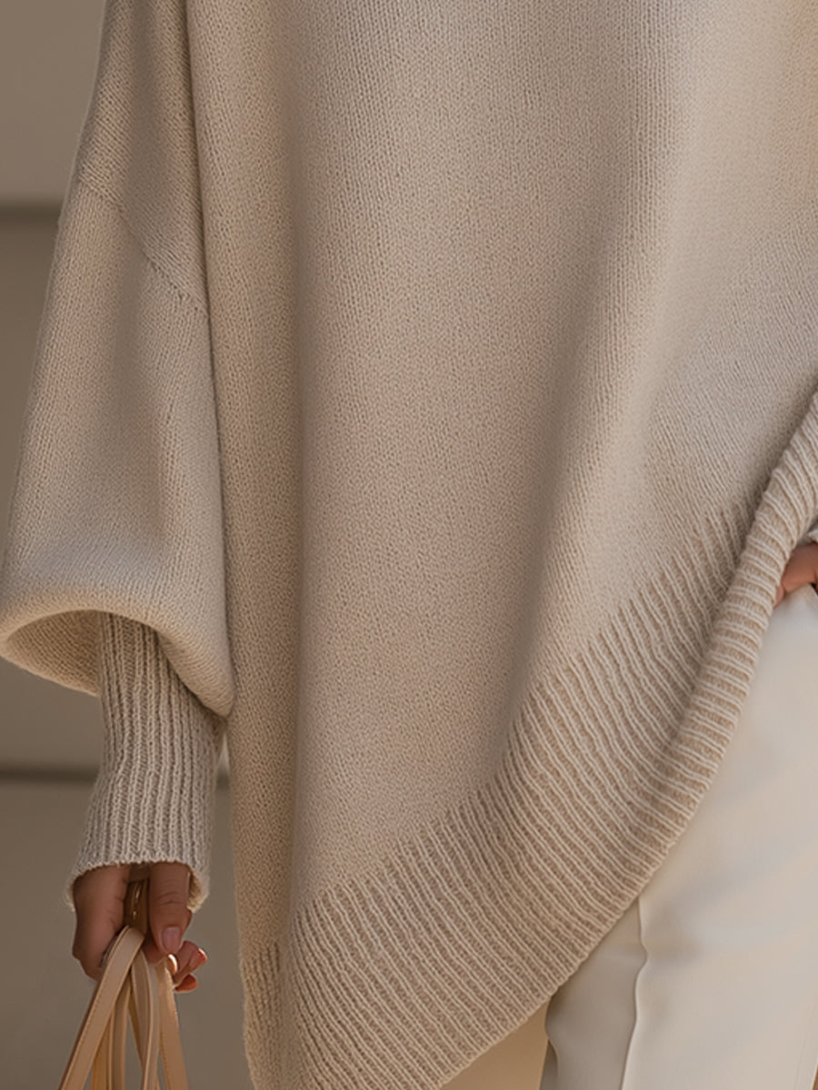 Lesley – Oversized Draped Knit Sweater