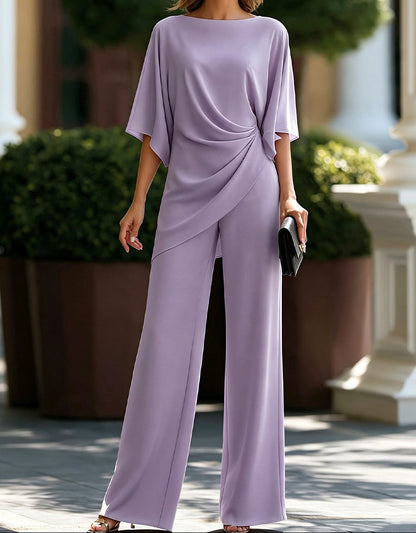 Amy – Draped Wide-Leg Jumpsuit