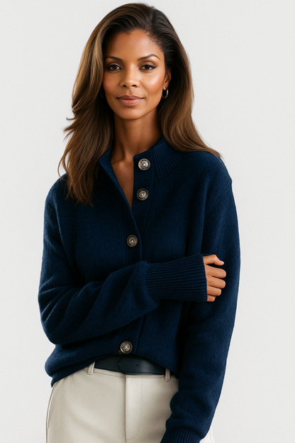 Jacqueline – Button-Front Knit Cardigan