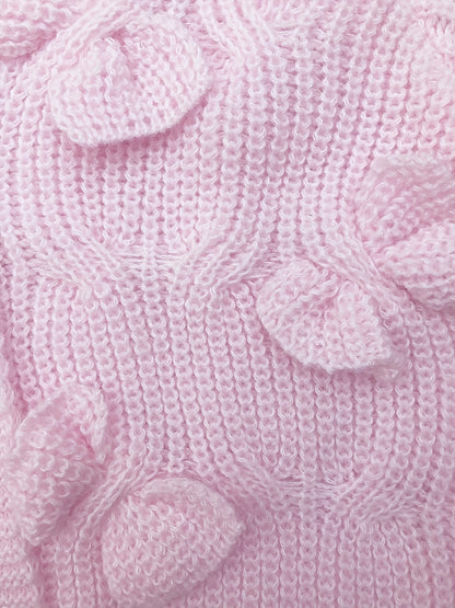 Rose – Bow-Detail Cable-Knit Cardigan