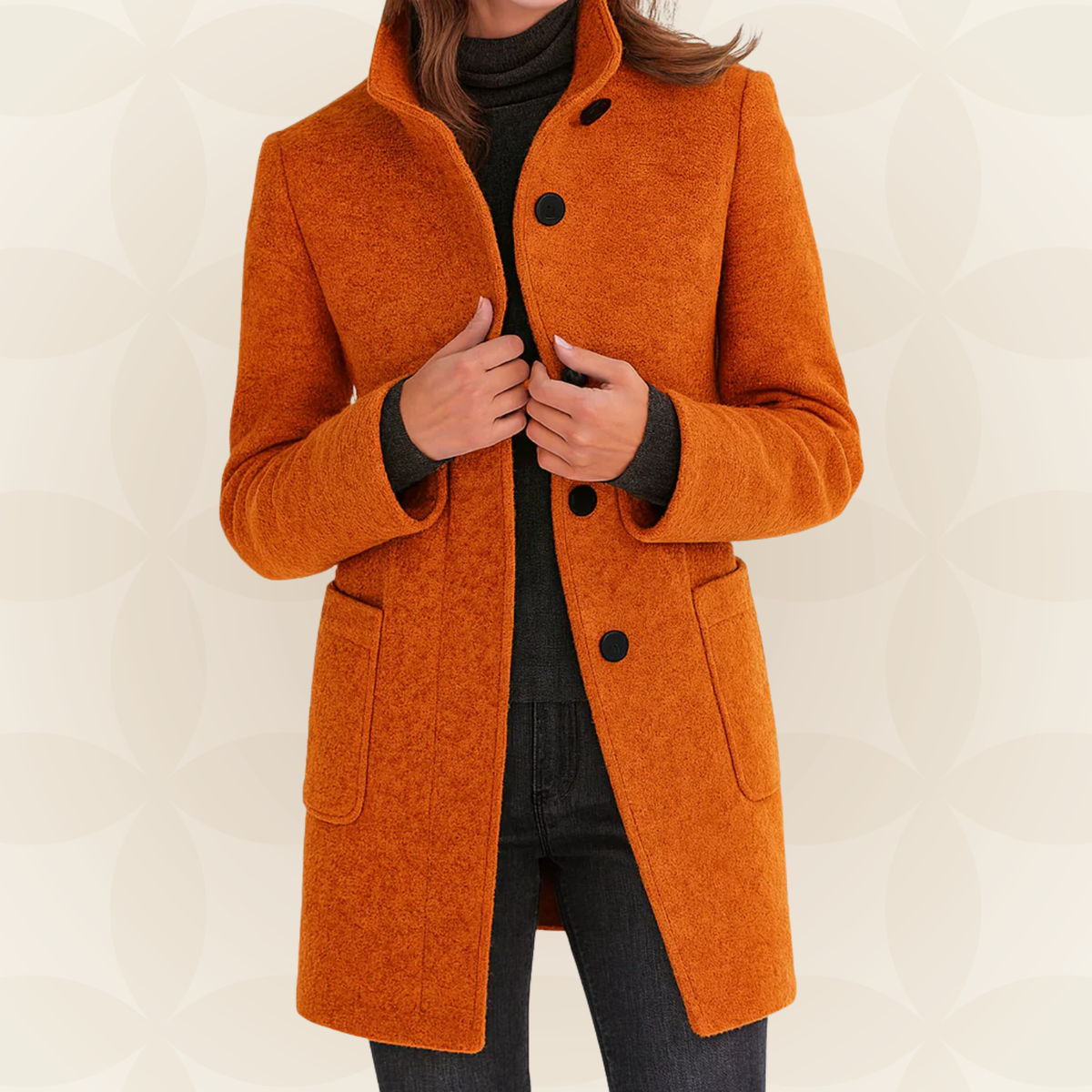 Debbie – Tailored Stand-Collar Coat