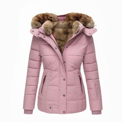 Jodi – Faux Fur-Lined Fitted Winter Coat