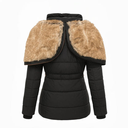 Carol – Insulated Puffer Coat with Faux-Fur Hood