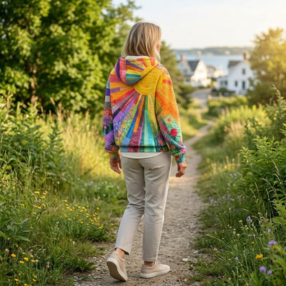 Lois – Quilted Patchwork-Print Hoodie