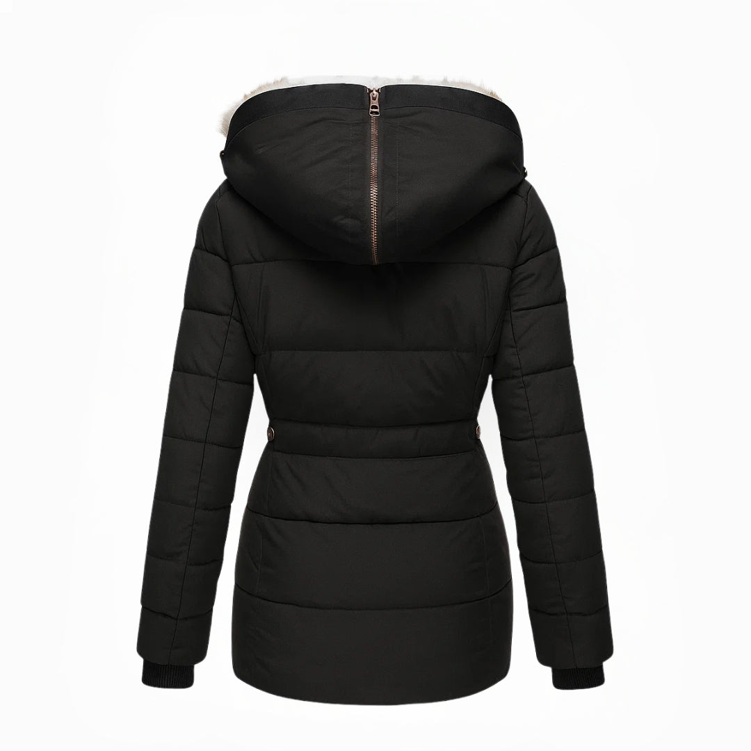 Carol – Insulated Puffer Coat with Faux-Fur Hood