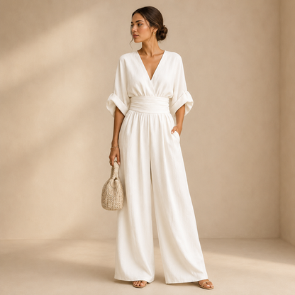 June – Wide-Leg Wrap Jumpsuit