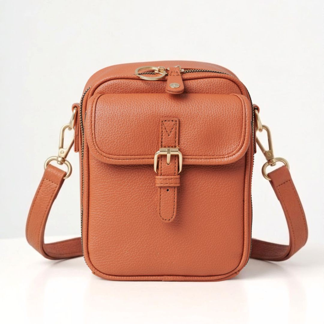 Brenda – Structured Buckle Crossbody Bag