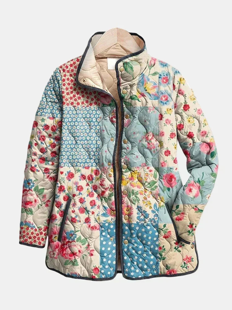 Rosa – Patchwork Floral Quilted Jacket