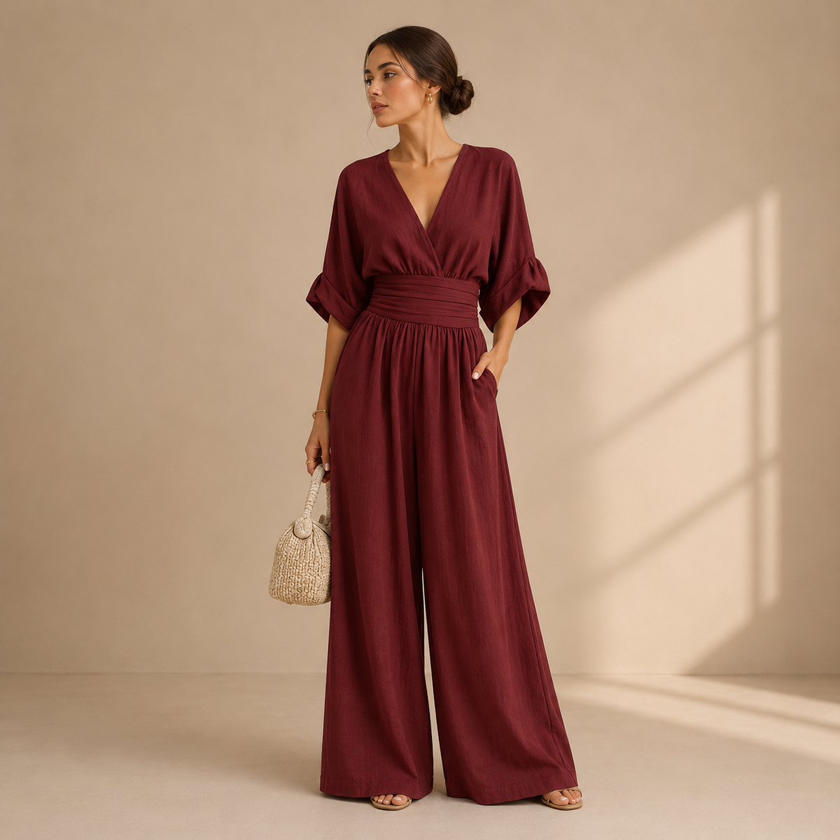 June – Wide-Leg Wrap Jumpsuit