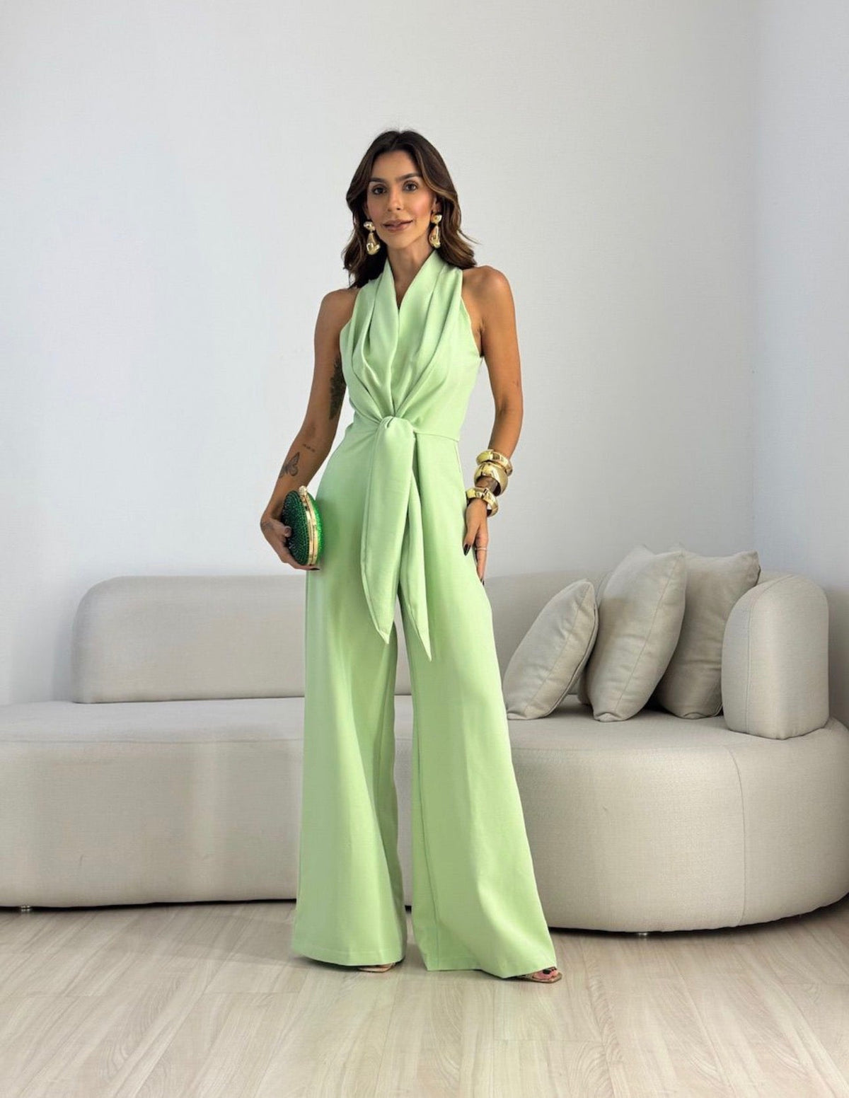 Rachel – Halter Neck Wide-Leg Jumpsuit