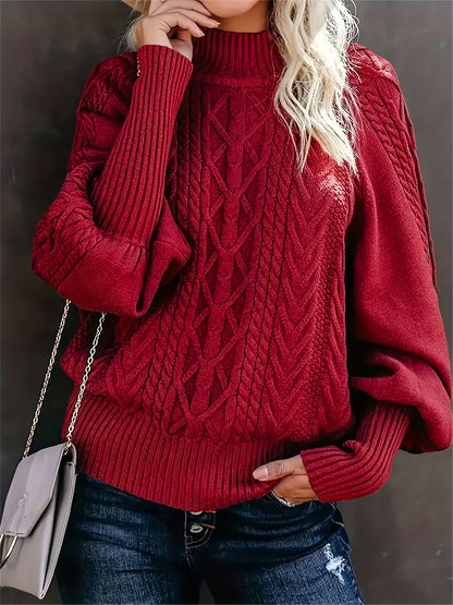 Rosemary – Cable-Knit Turtleneck Sweater