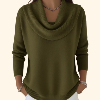 Melinda – Cowl Neck Knit Sweater