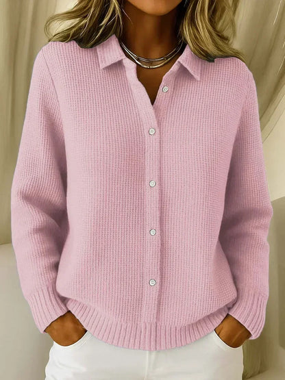Rae – Textured Knit Button-Up Cardigan