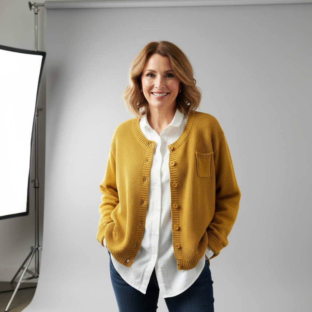 Francine – Cozy Knit Button-Up Cardigan