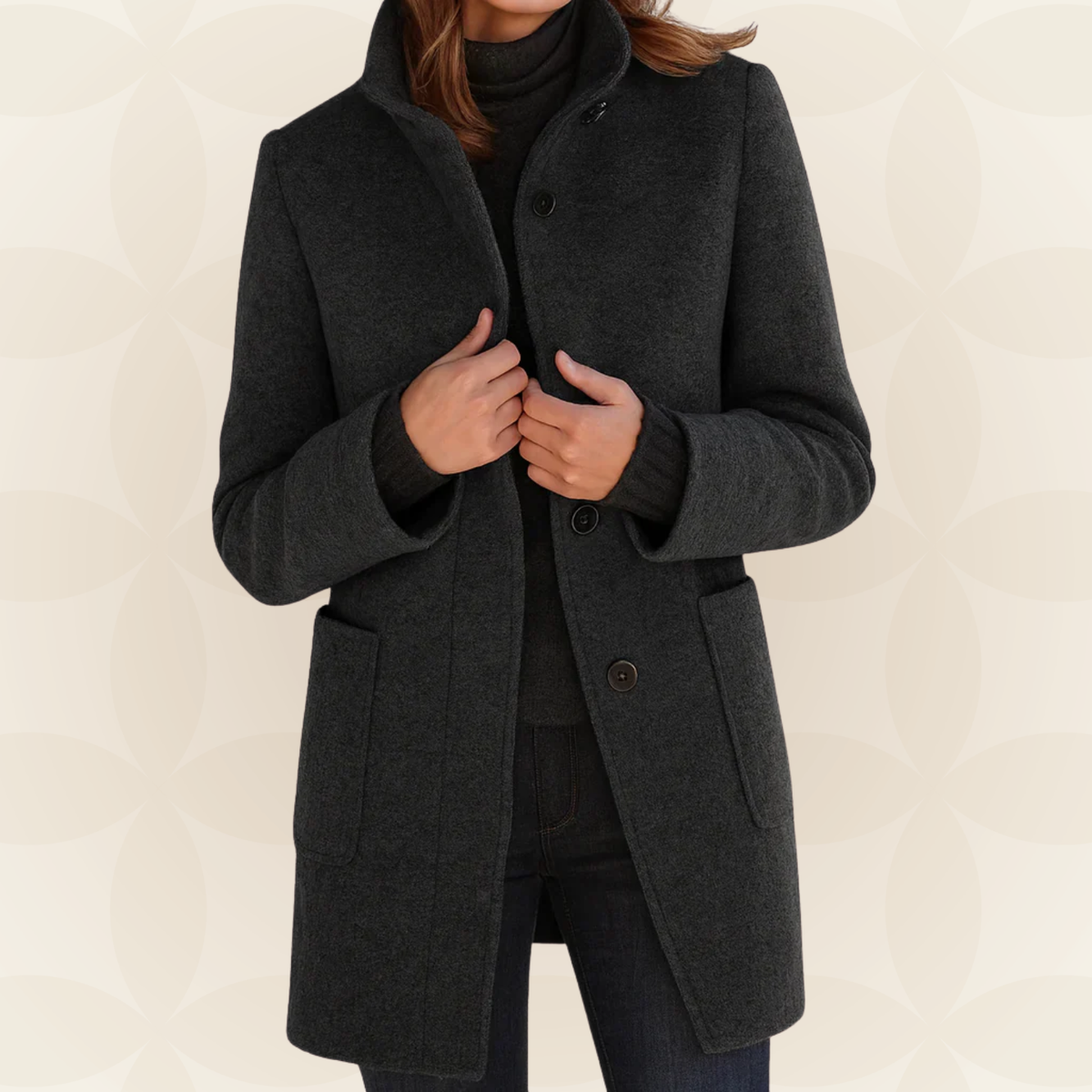 Debbie – Tailored Stand-Collar Coat