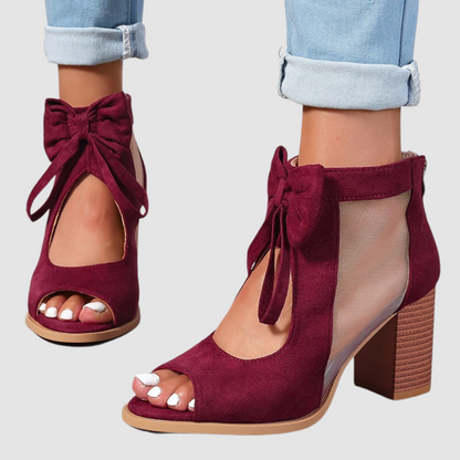 Nira | Bow Charm Orthopedic Heels