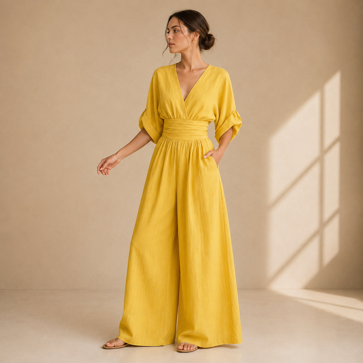 June – Wide-Leg Wrap Jumpsuit