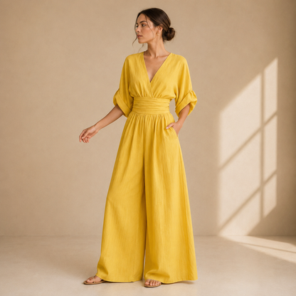 June – Wide-Leg Wrap Jumpsuit