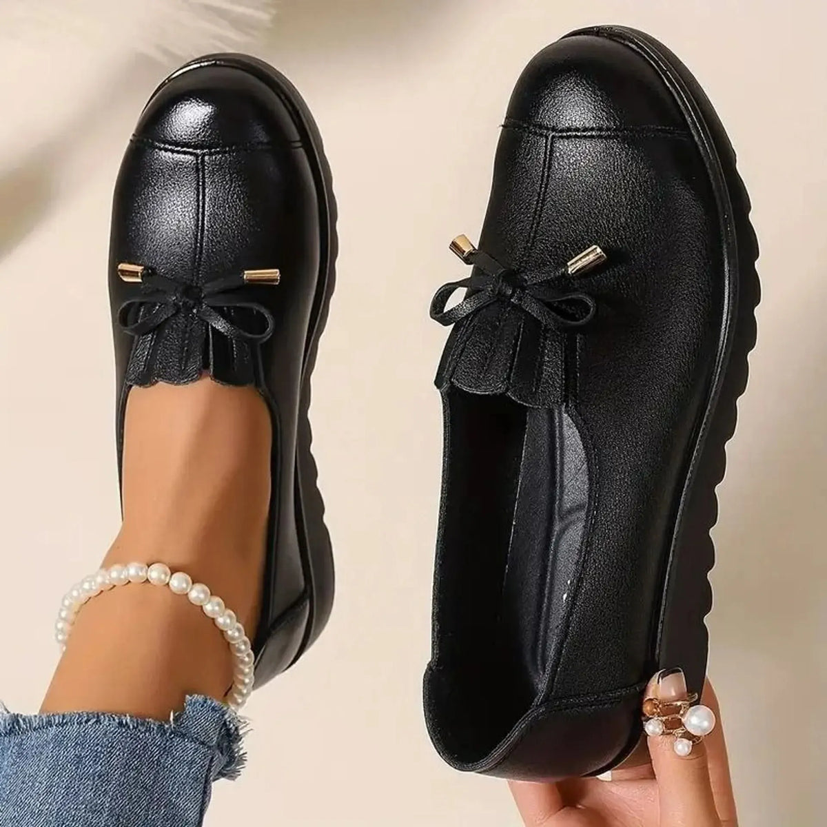 Dana – Bow Detail Comfort Loafers