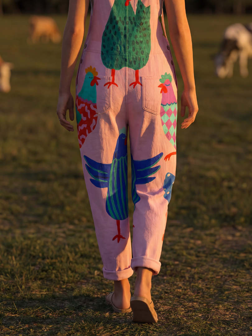 Danna | Hen-Print Overalls