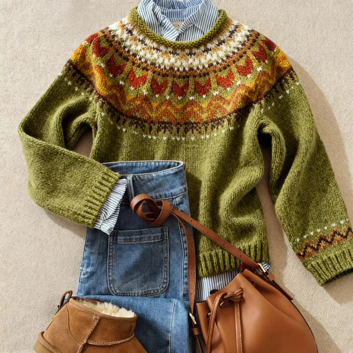 Holly – Classic Fair Isle Knit Sweater