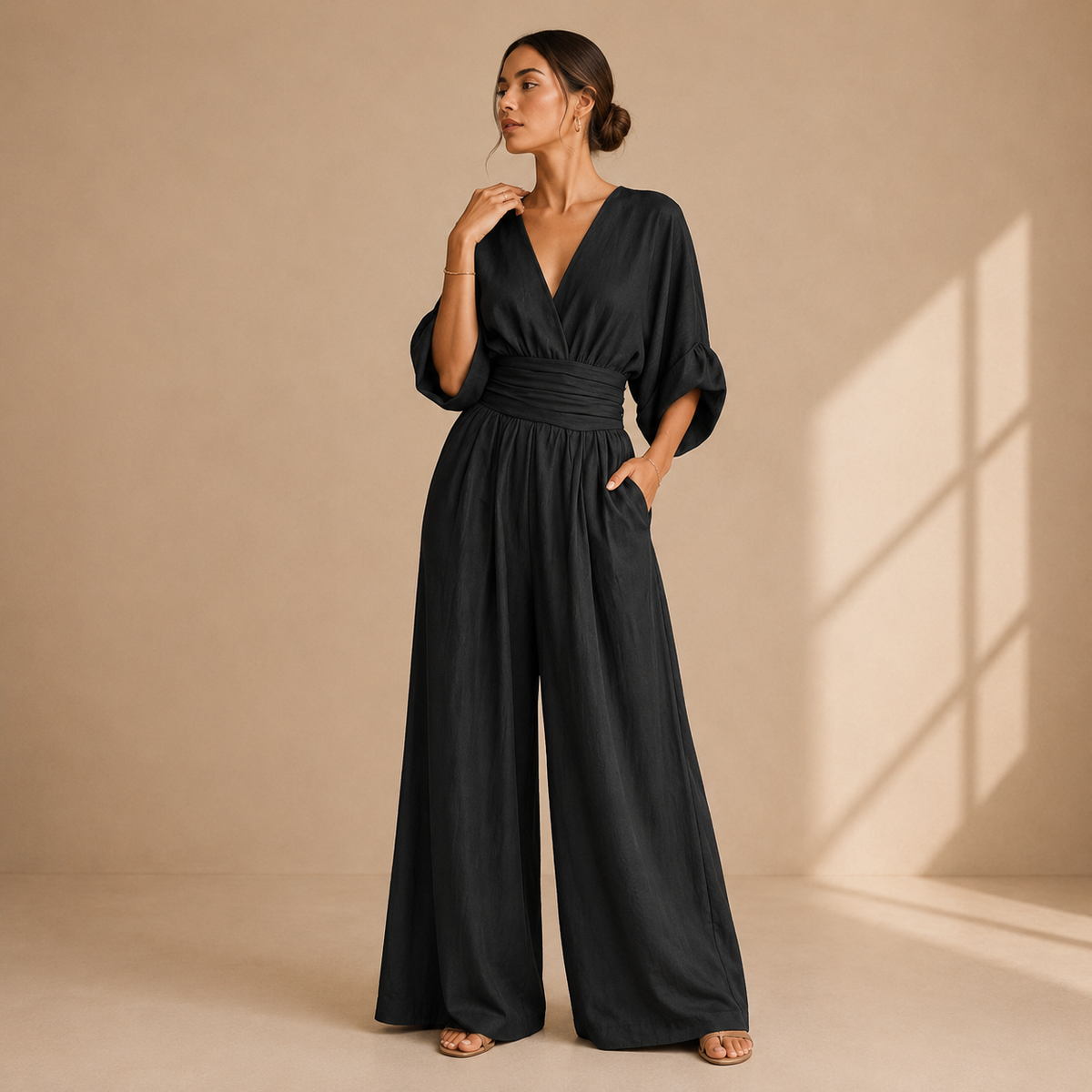 June – Wide-Leg Wrap Jumpsuit