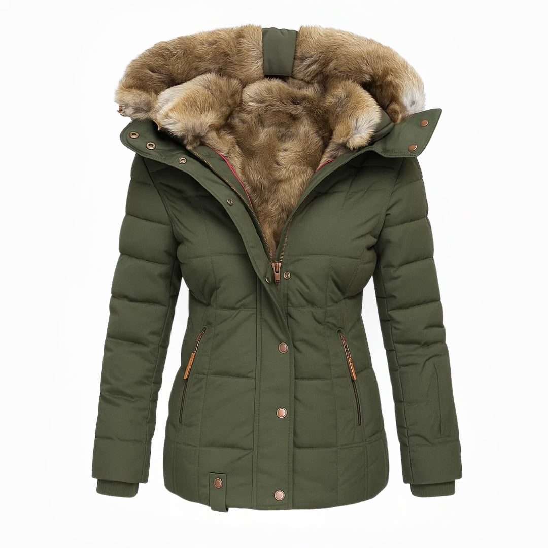 Carol – Insulated Puffer Coat with Faux-Fur Hood