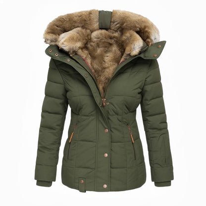 Carol – Insulated Puffer Coat with Faux-Fur Hood