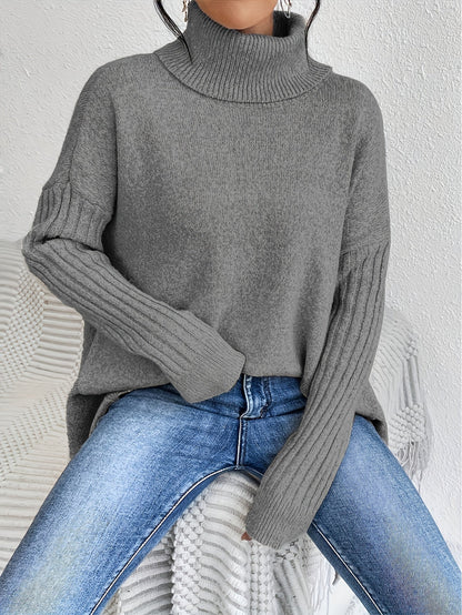 Karen – Oversized Turtleneck Knit Sweater