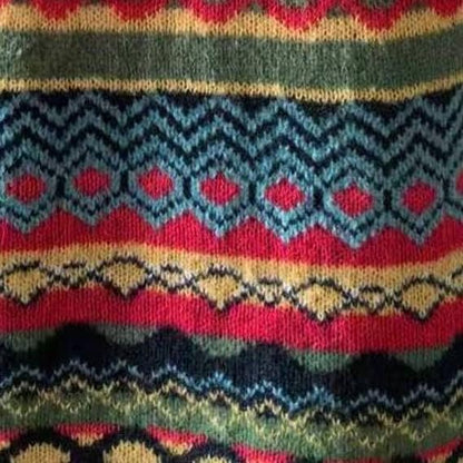 Lena – Bohemian Knit Sweater with Folk Pattern