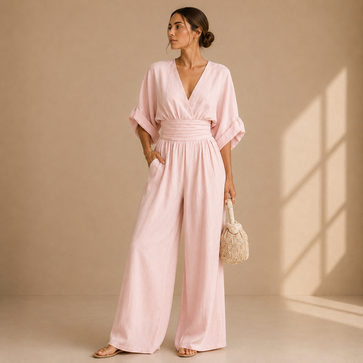 June – Wide-Leg Wrap Jumpsuit