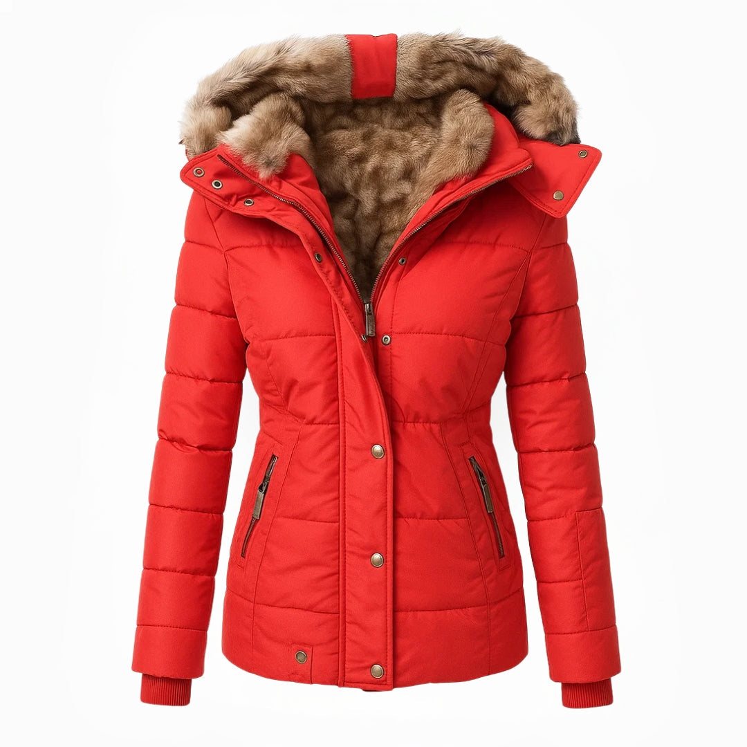 Jodi – Faux Fur-Lined Fitted Winter Coat