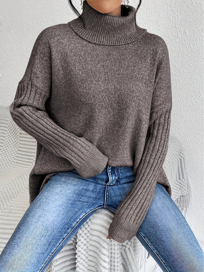 Karen – Oversized Turtleneck Knit Sweater