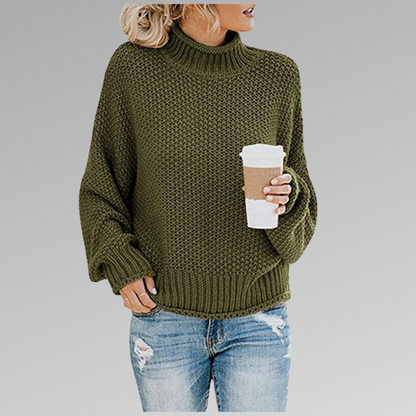 Sharon – Turtleneck Knit Sweater