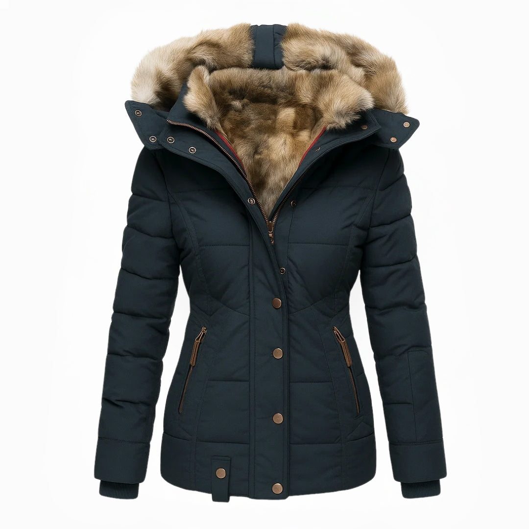 Carol – Insulated Puffer Coat with Faux-Fur Hood