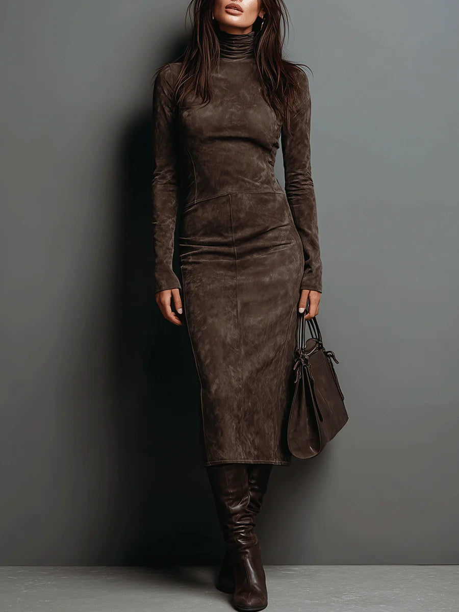 Lois – Turtleneck Bodycon Midi Dress
