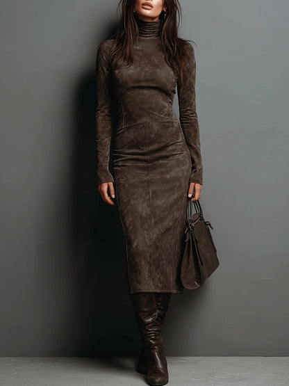 Lois – Turtleneck Bodycon Midi Dress